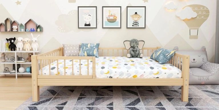 Child-friendly Montessori bed frame designed for independence and safety