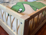 Large kids bed in premium pine wood with comfortable double dimensions