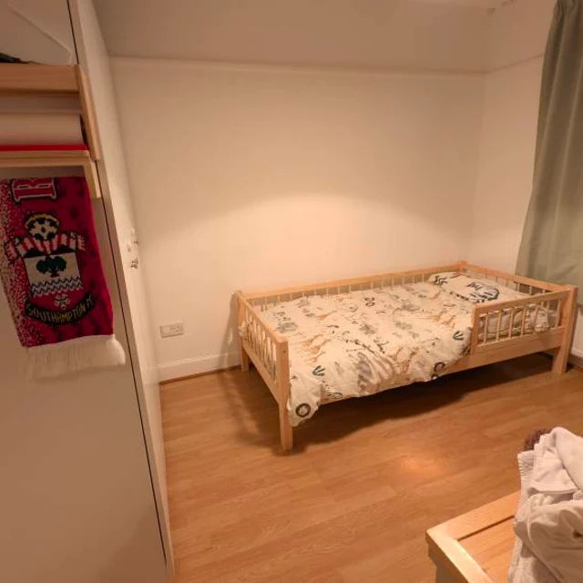 Real-life photo of Snuglee single bed in premium pine wood shared by customer