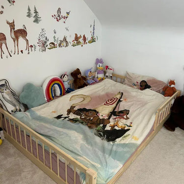 Real-life review image of Snuglee small double bed in premium pine wood