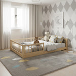 Snuglee toddler floor bed rail - wooden frame