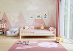 Solid single bed frame in premium pine wood with 20 cm legs