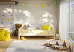 Wooden low bed for toddlers made from durable sustainable pine wood – Double - Snuglee